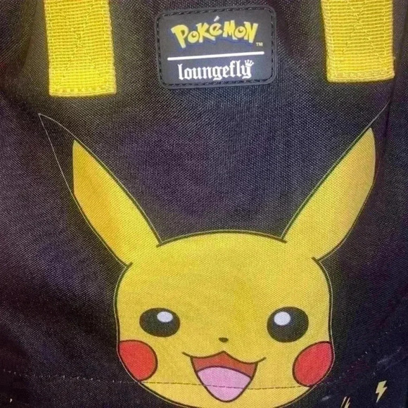 Loungefly x Pokemon Pikachu Extremely Rare Black Backpack Laptop Storage - Picture 4 of 9